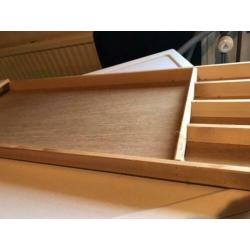 Houten kinder sjoelbak 118 cm lang.