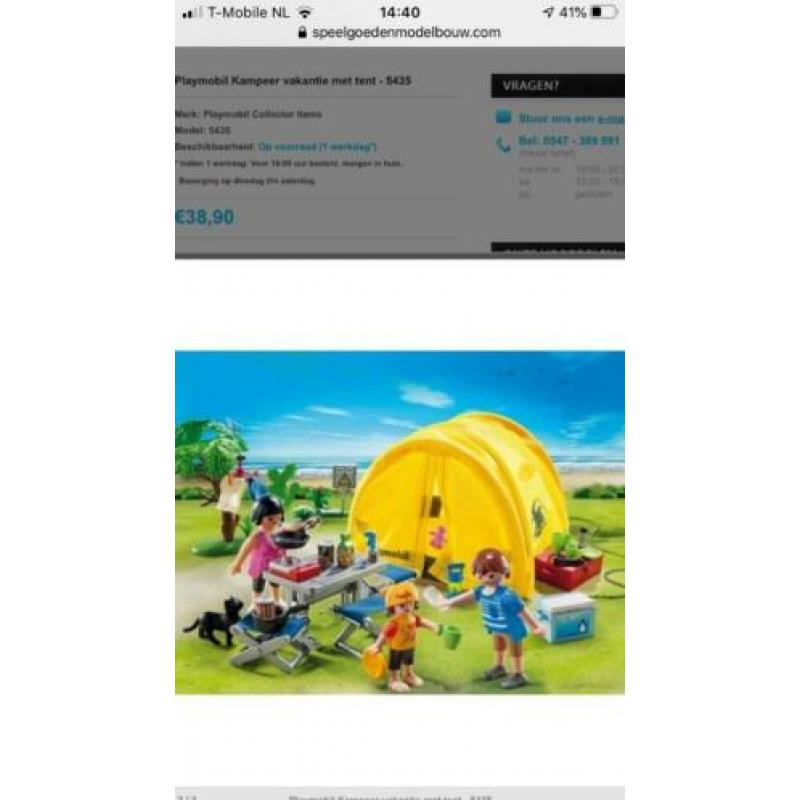 Playmobiel kampeer vakantie met tent