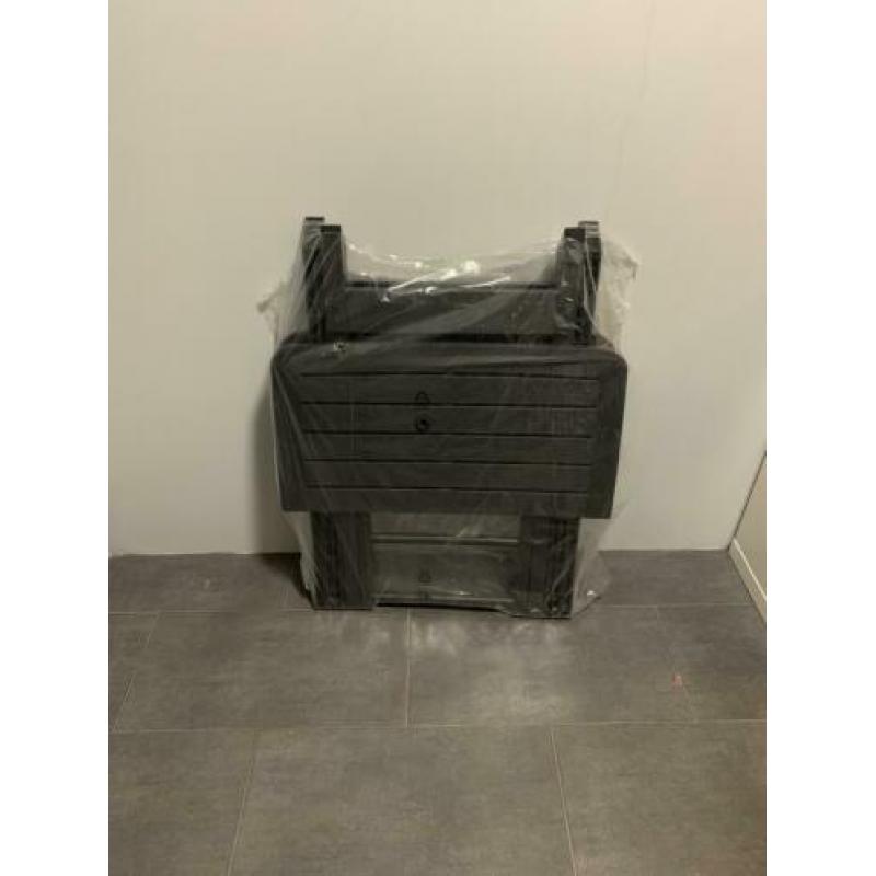 Kunststof tafel grijs voor binnen en buiten