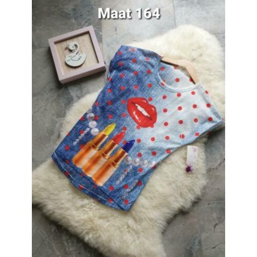Maat 164 NIEUW Meisjes Shirt ITALY MODA