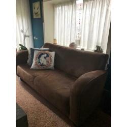Suede stof bank, 2,5 persoons