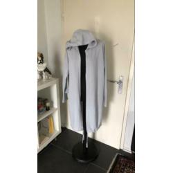 Cotton vest grijsblauw happy op achterkant maat L/XL
