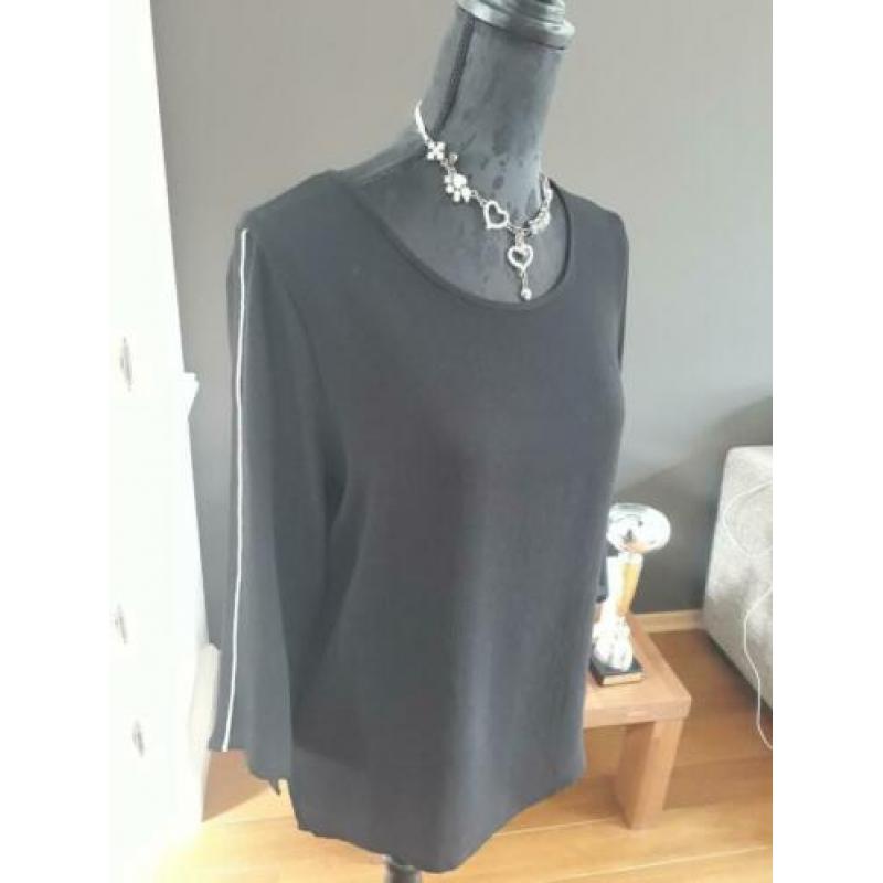 Nieuw mooie zwarte voile blouse met biesje maat 40 M ONLY