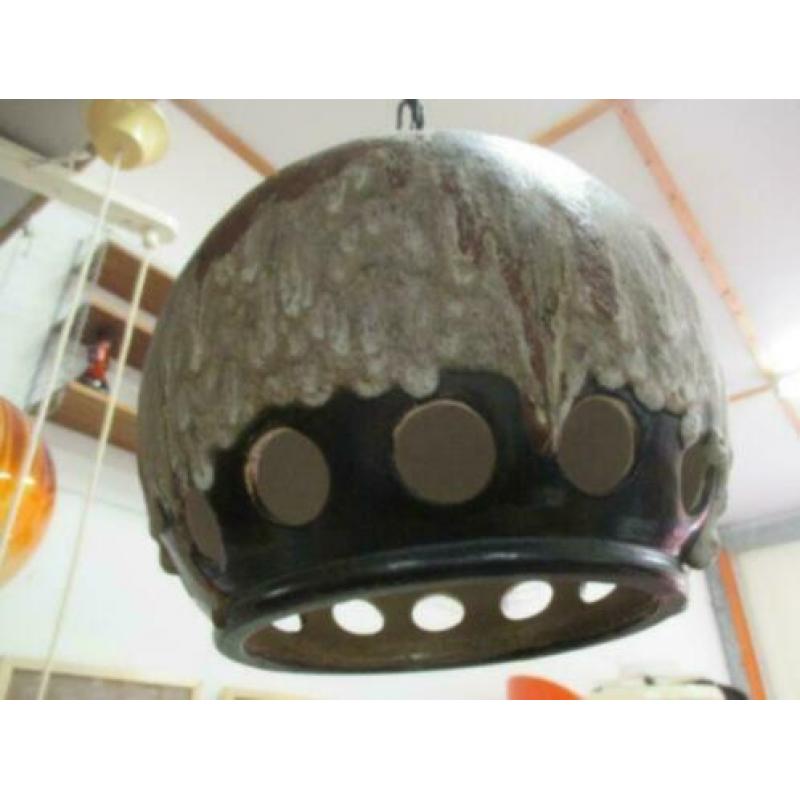 Keramiek design jaren 60 70 retro vintage hanglamp 28 cm