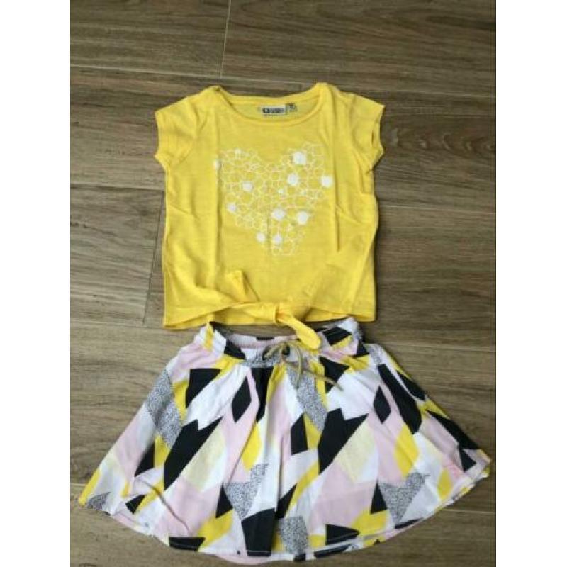 Tumble n dry setje meisje maat 104 rokje shirt topje