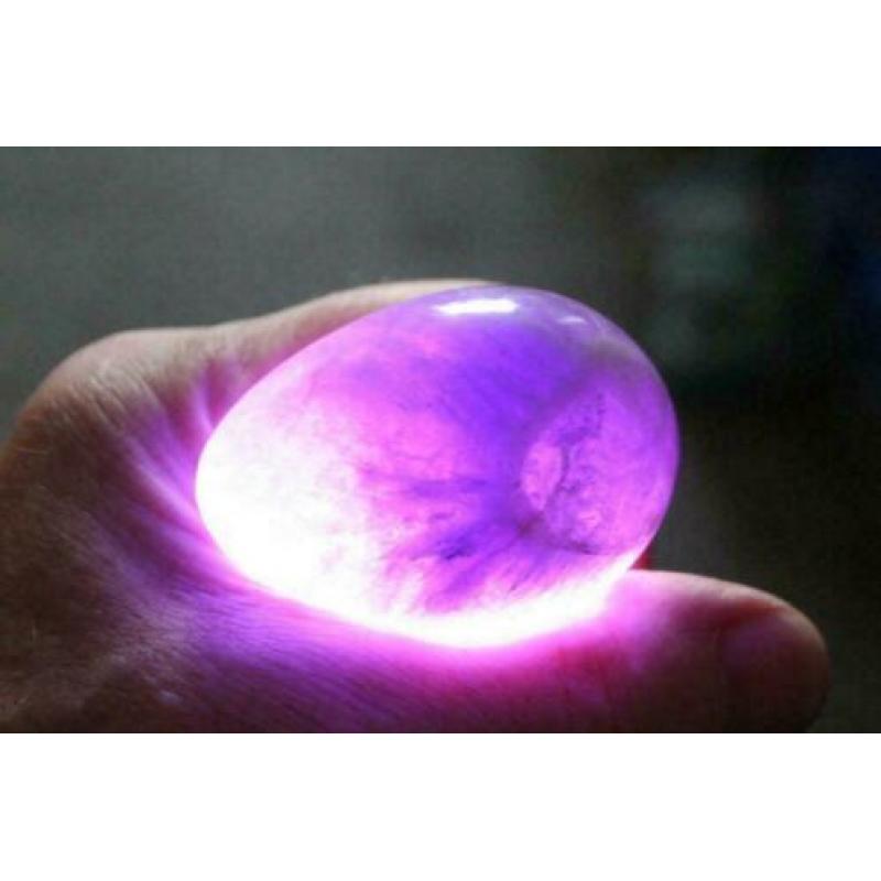 3 Mooie Steen-eieren, SEPTARIA-AMETHYST-VERSTEEND HOUT