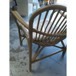 Nieuwe rotan fauteuil met kussen