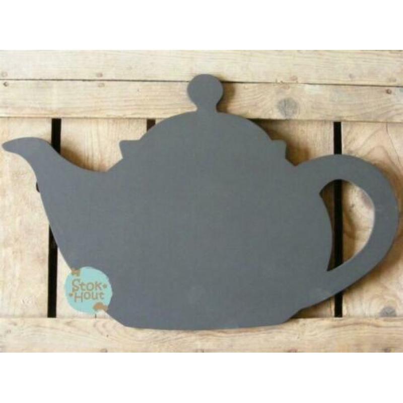 Krijtbord Theepot, diverse maten, voor horeca | Stokhout 60