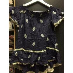Printed katoen blouse, maat:s