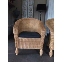 Stoel Rotan/Riet groot 2 stuks