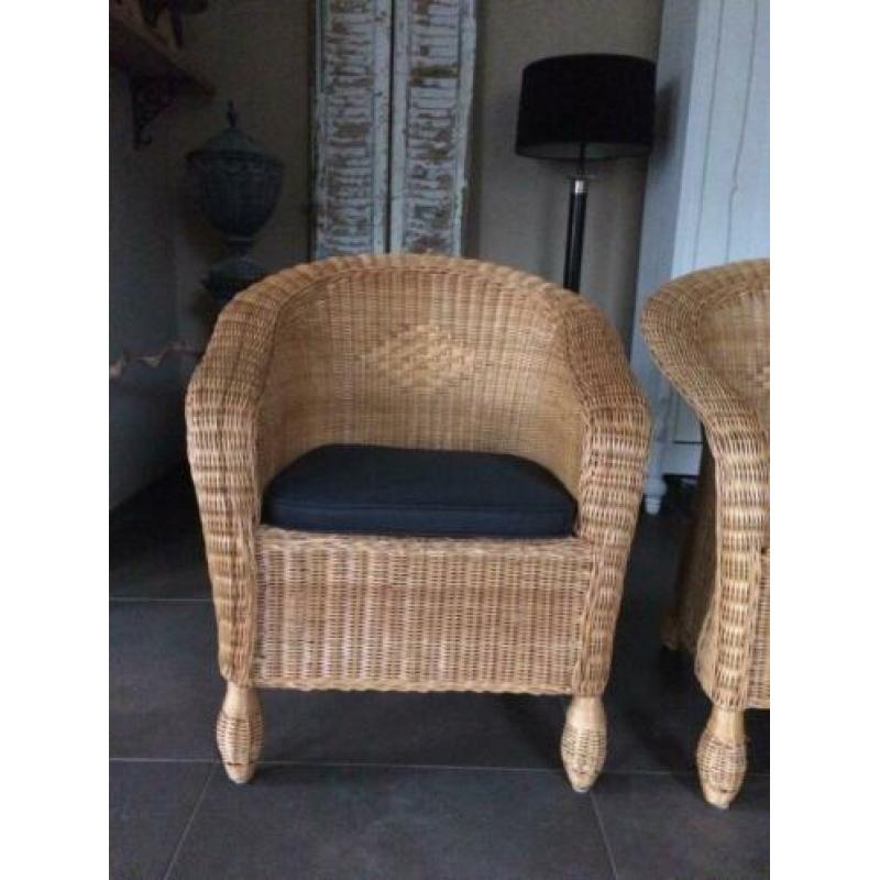 Stoel Rotan/Riet groot 2 stuks
