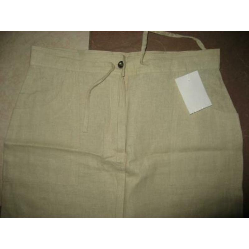 mooie nieuwe naturel kleur linnenmix lange rok,mt 38/40
