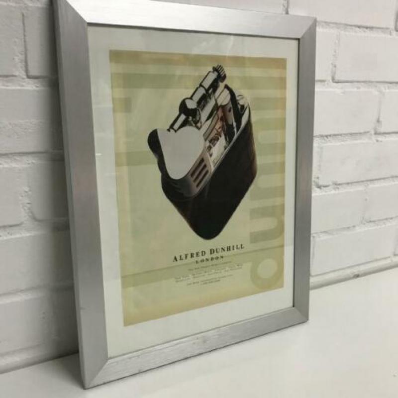 Ingelijste Dunhill aansteker advertentie