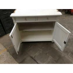 Antieke 4 delige keukenkast/woonkamer kast, wit vintage