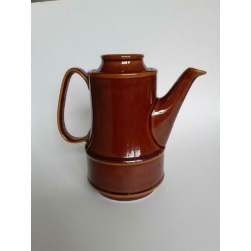 Vintage 70 theepot keramiek in bruin