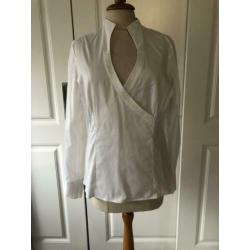 HUGO BOSS SUPER MOOiE WITTE BLOUSE MAAT 38