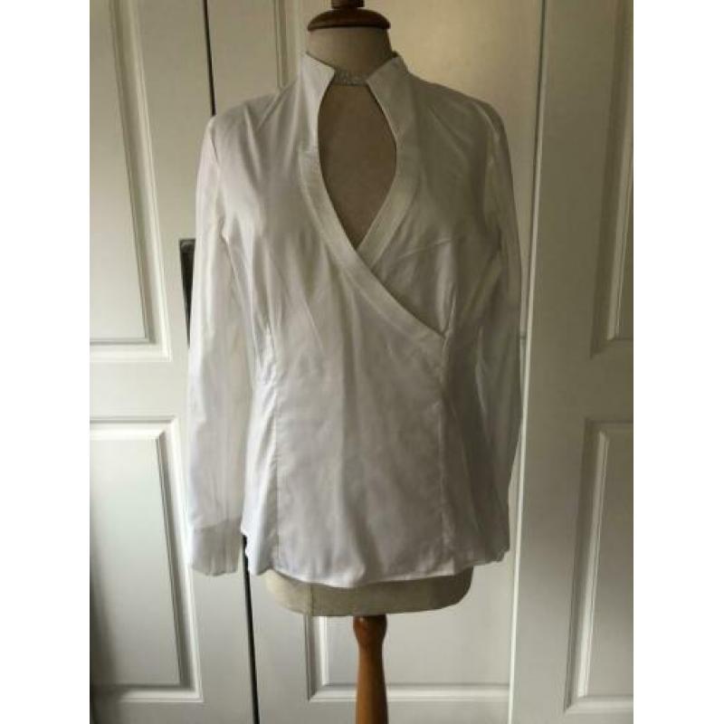 HUGO BOSS SUPER MOOiE WITTE BLOUSE MAAT 38