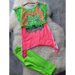 Maat 104 NIEUW Meisjes Top met Legging setje ITALY MODA