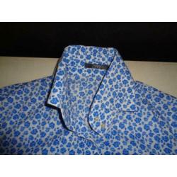 NAN blauw/witte gebloemde blouse