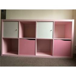 Kallax ikea vakkenkast roze wit