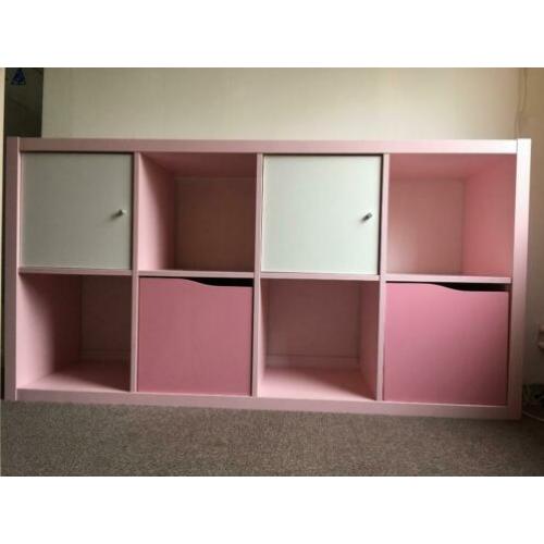 Kallax ikea vakkenkast roze wit
