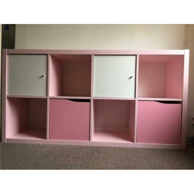 Kallax ikea vakkenkast roze wit