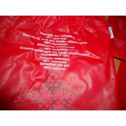 rood hartjes regenpak 110/116