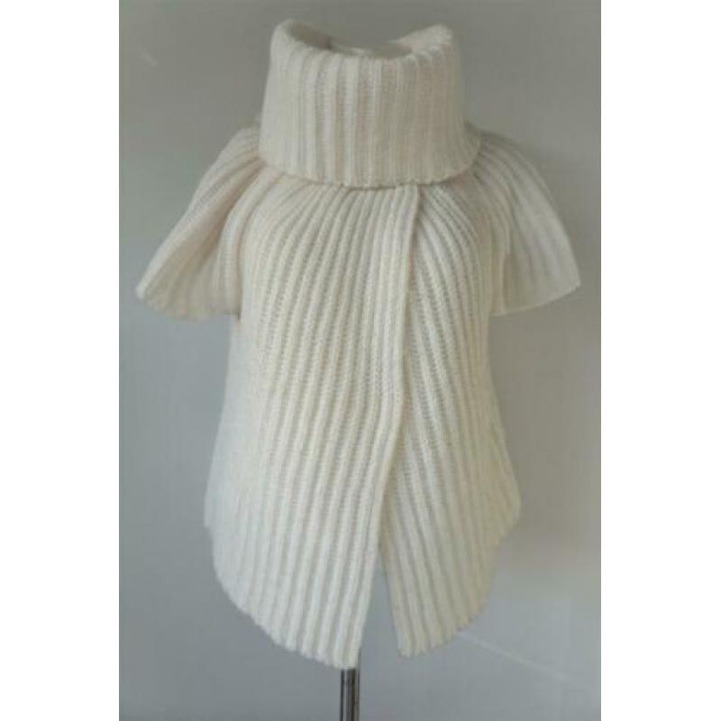 LOLA EN LIZA Geweldige Aparte Witte/Crème Poncho L 42