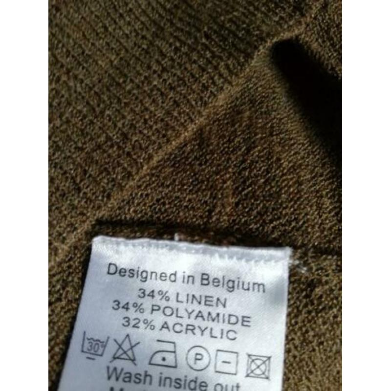 Riverwoods. Donkerbruine lamswollen trui XL