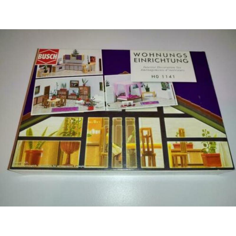 Busch 1447 (Huf Haus) + 1141 (Huf Haus intrieur) H0 1:87 Nw