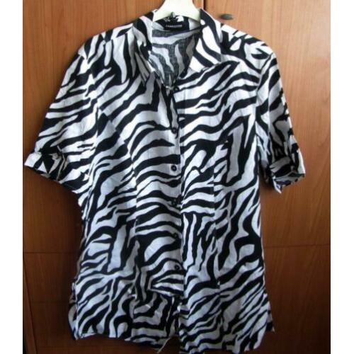 Samoon by Gerry Weber 100% linnen blouse jasje, maat 46