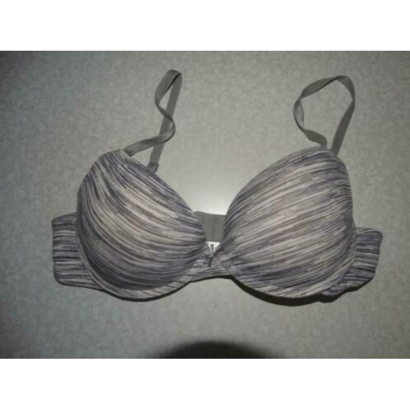 Dames Push - Up BH 80 C Grijs / Wit