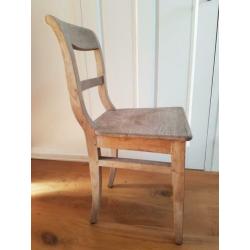 Brocante houten eetstoel