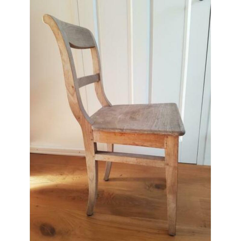 Brocante houten eetstoel