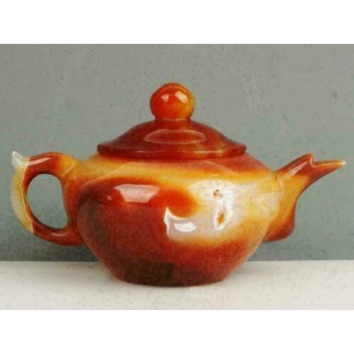 Agaat Thee Pot Kandelaar Beeld Beker China Theepot Karneool