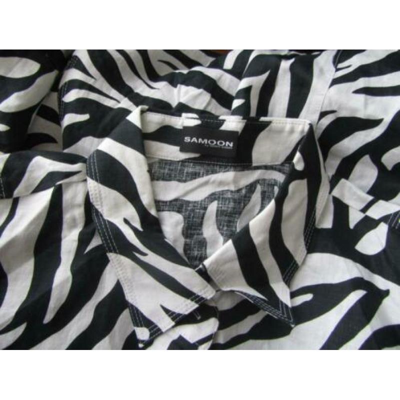 Samoon by Gerry Weber 100% linnen blouse jasje, maat 46