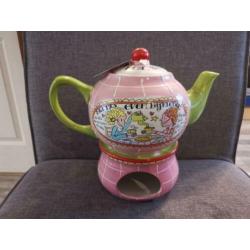 Theepot met rechaud van blond amsterdam
