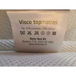 Platinum Visco traagschuim dekmatras 1.40 x 2 m.