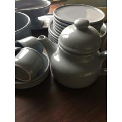 Grijs 6 delig servies
