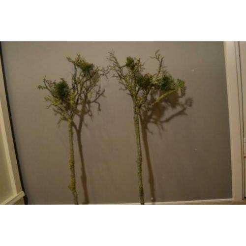 2 decoratieve groene kunsttakken
