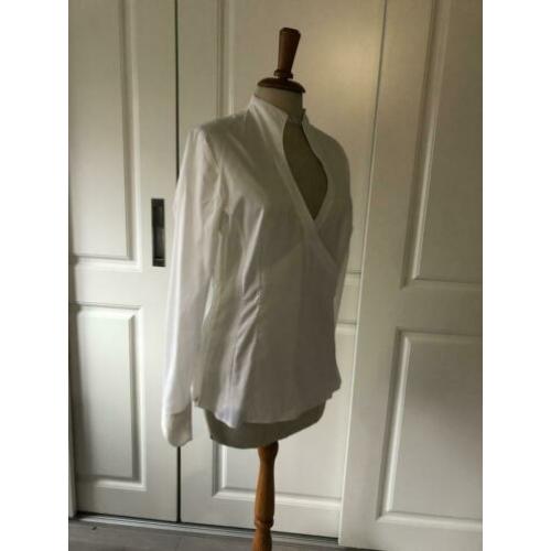 HUGO BOSS SUPER MOOiE WITTE BLOUSE MAAT 38