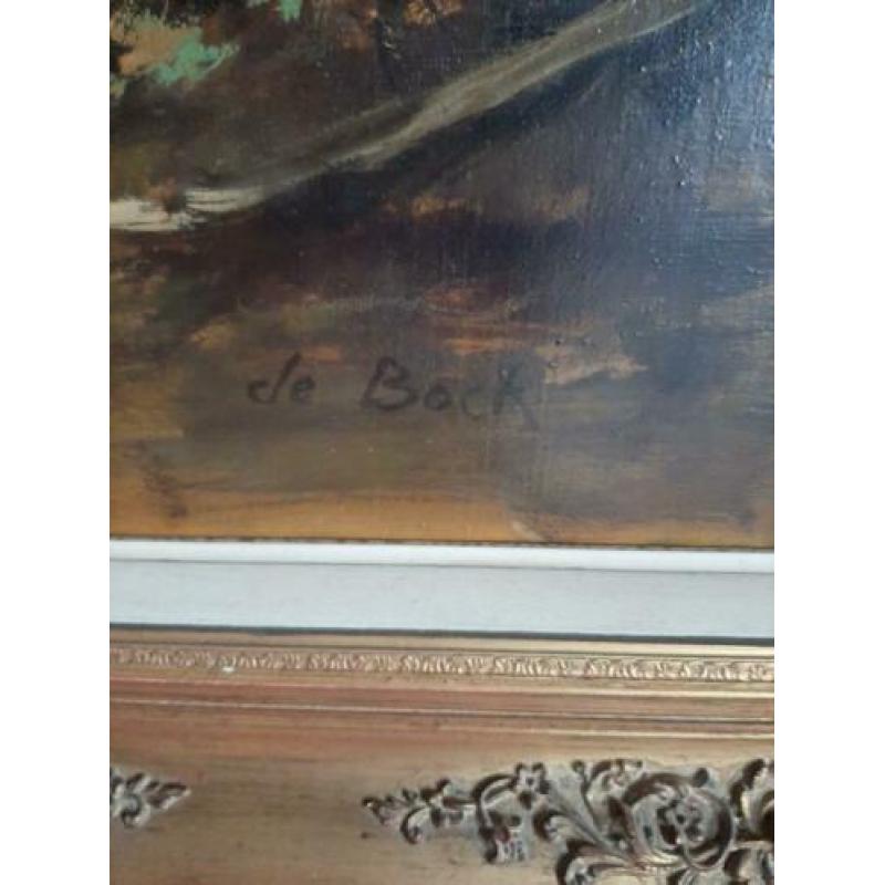 Schilderij van Théophile De Bock (gesigneerd op doek)