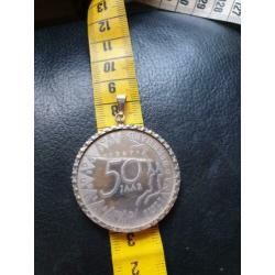 Schitterende zilveren 50 gulden munt. 1987