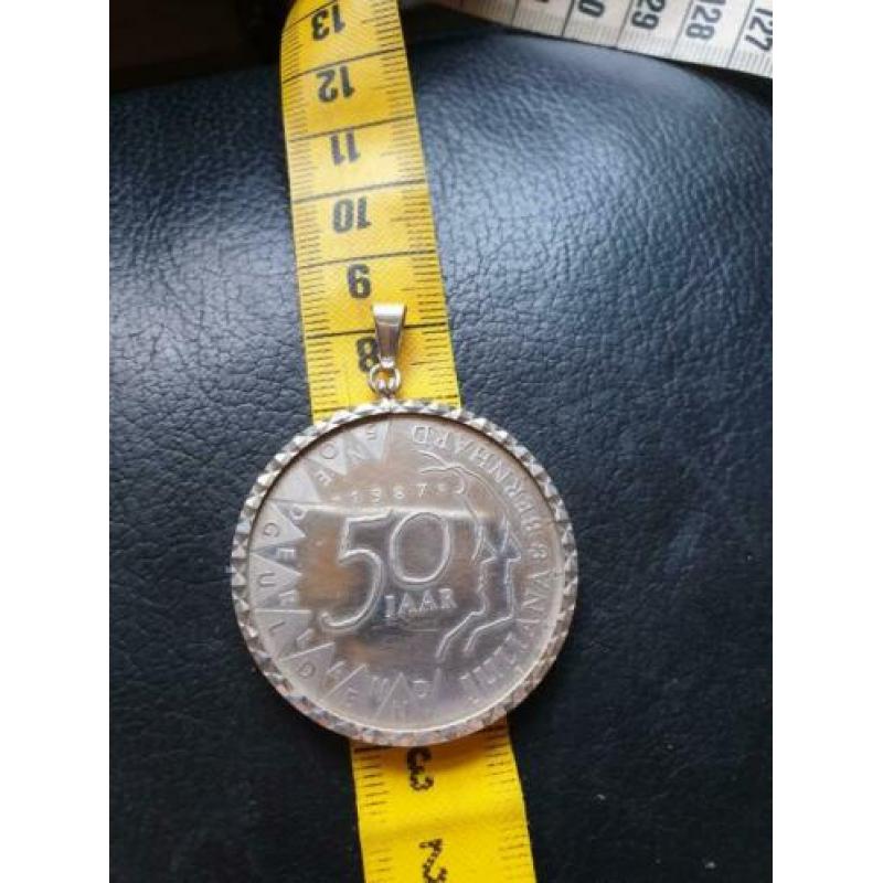 Schitterende zilveren 50 gulden munt. 1987