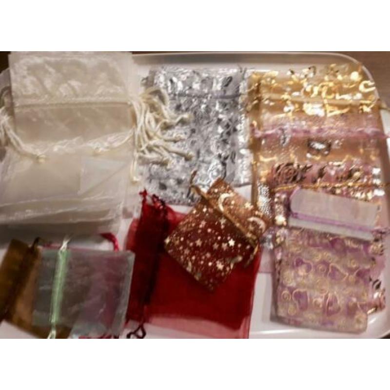 108 pakket/ partij organza cadeau/sieraden zakjes