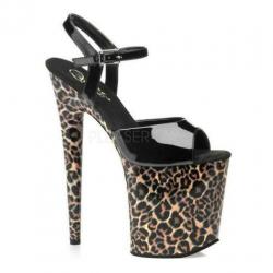 Gave sexy hoge panterprint hakken van pleaser Maat 40