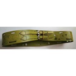 Dames leren riem met bloemen design - Maat 95