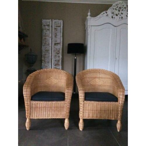 Stoel Rotan/Riet groot 2 stuks