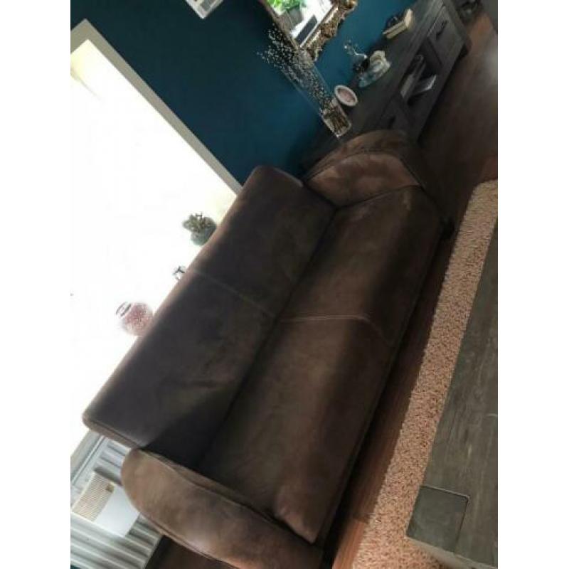 Suede stof bank, 2,5 persoons