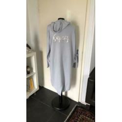 Cotton vest grijsblauw happy op achterkant maat L/XL